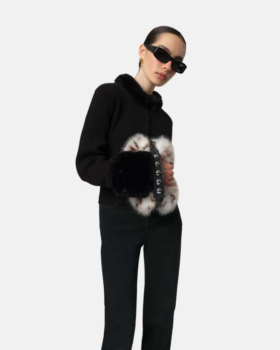  아파리 가디건 Apparis Rosa Cardigan 느와르/느와르 - APPARIS