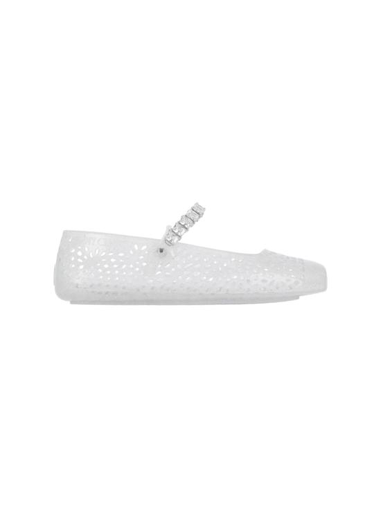 26FW 지미추 플랫 슈즈 THE JELLY NTX CLEAR SILVER MIX CRYSTAL