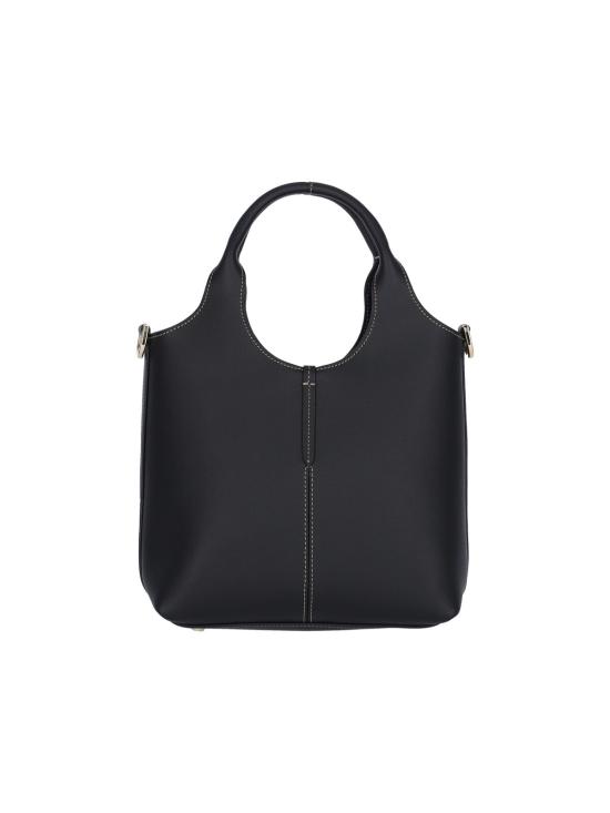 26FW 토즈 레더 미니 토트 쇼핑백 XBWEBRF0100UBL B999 Black - TODS