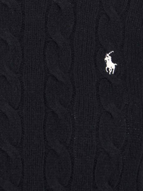 26FW 폴로 랄프로렌 폴로 자수 케이블 니트 스웨터 211 971865 005 Black - POLO RALPH LAUREN