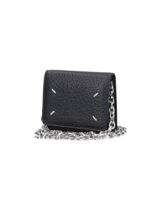 26FW 마르지엘라 스몰 레더 체인 지갑 SA3UI0009 P4455 T8013 BLACK - MAISON MARGIELA