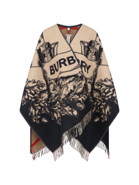26FW 버버리 EKD 리버시블 체크 울 케이프 8074875 A7026 Beige