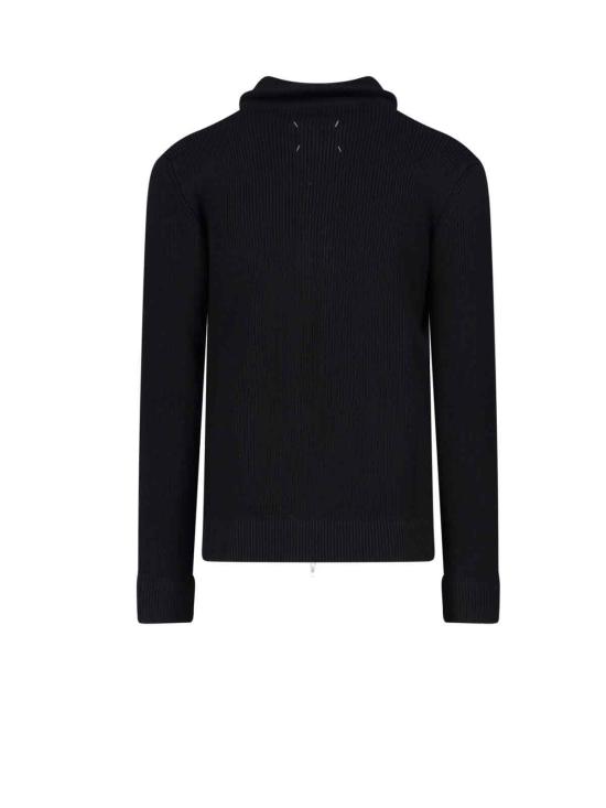 26FW 마르지엘라 니트 집업 가디건 SI1HA0013 S17781 900F Black - MAISON MARGIELA