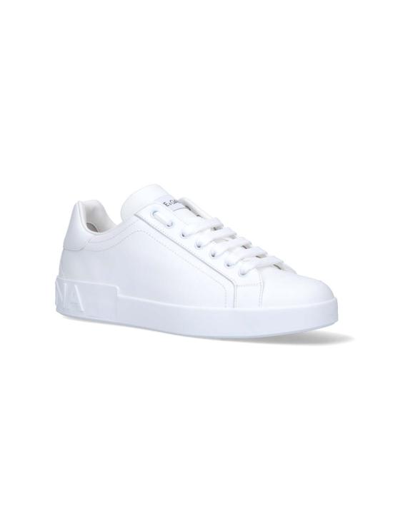 26FW 돌체앤가바나 카프스킨 포르토피노 스니커즈 CS1772 A1065 80001 White - DOLCE & GABBANA
