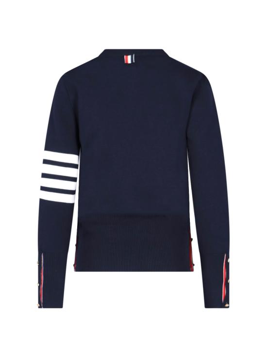 26FW 톰브라운 코튼 밀라노 스티치 4바 풀오버 니트 FKA239A 00219 415 BLUE - THOM BROWNE