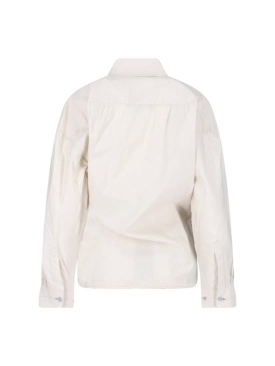 26FW 르메르 스트레이트 칼라 트위스트 셔츠 SH1141 LF1500 WH048 Cream - LEMAIRE