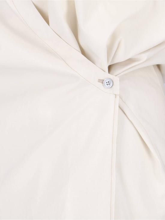 26FW 르메르 스트레이트 칼라 트위스트 셔츠 SH1141 LF1500 WH048 Cream - LEMAIRE