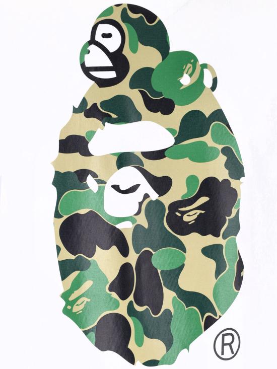 26SS 베이프 반팔 티셔츠 002TEM301003M WHITE X GREEN - BAPE