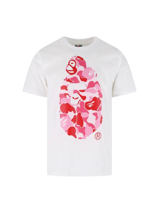 26SS 베이프 반팔 티셔츠 002TEM301003M WHITE X PINK
