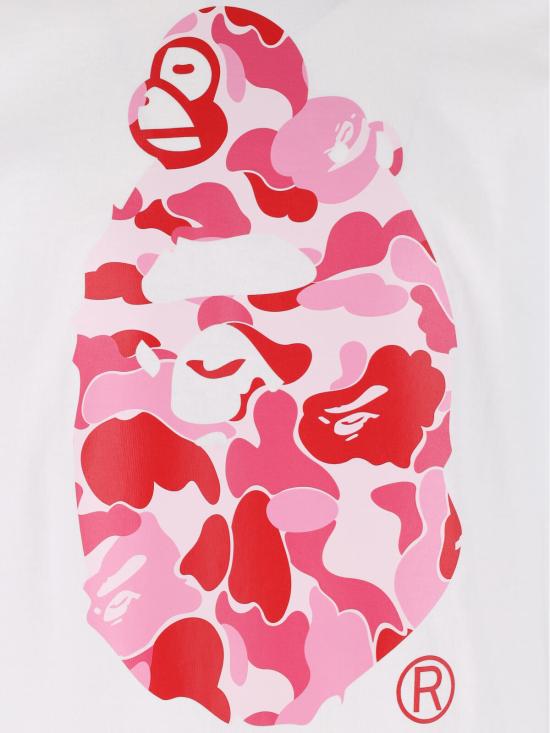 26SS 베이프 반팔 티셔츠 002TEM301003M WHITE X PINK - BAPE