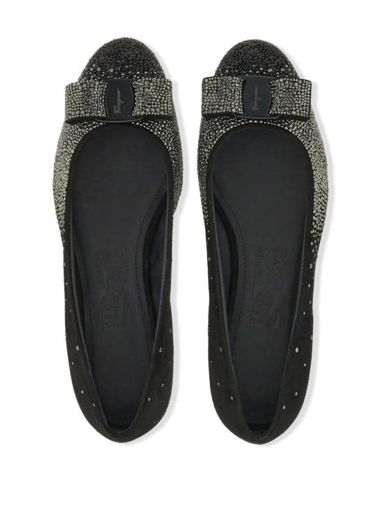  살바토레 페라가모 플랫 슈즈 페라가모 바라 보우 발레리나 슈즈 블랙 - SALVATORE FERRAGAMO