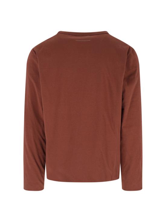 26FW MM6 메종마르지엘라 긴팔 티셔츠 SH0NH0024 M20048 962 Brown - MM6 MAISON MARGIELA