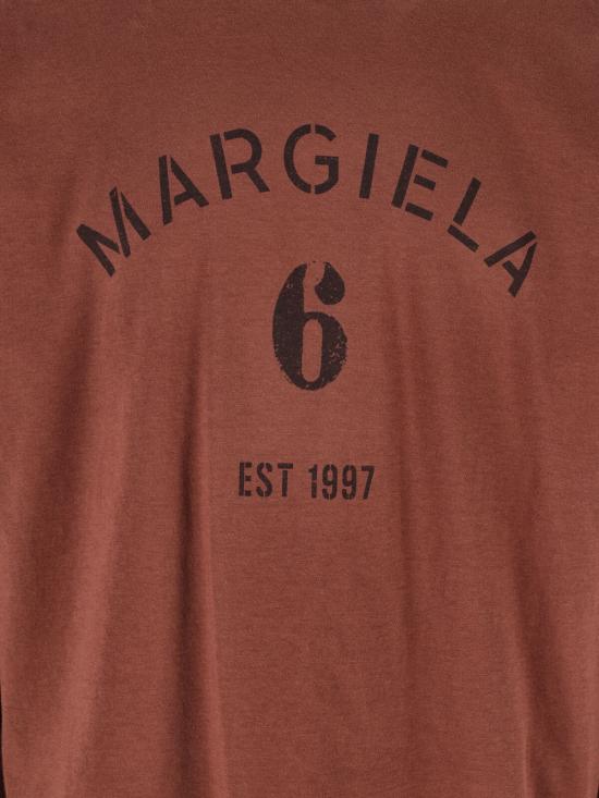 26FW MM6 메종마르지엘라 긴팔 티셔츠 SH0NH0024 M20048 962 Brown - MM6 MAISON MARGIELA