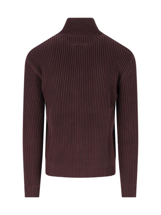 26FW MM6 메종마르지엘라 집업 니트 SH0AM0021 M13039 144 Brown - MM6 MAISON MARGIELA
