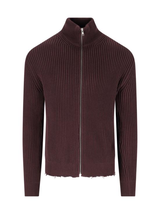 26FW MM6 메종마르지엘라 집업 니트 SH0AM0021 M13039 144 Brown