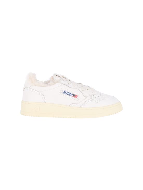 26FW 오트리 메달리스트 로우 레더 스니커즈 AULW SR01 WHITE