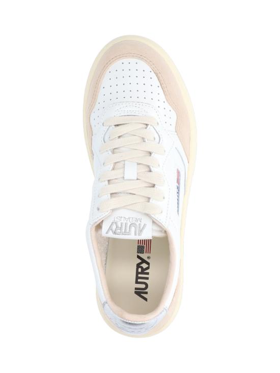 26FW 오트리 메달리스트 로우 레더 스니커즈 AULW LS74 WHITE - AUTRY