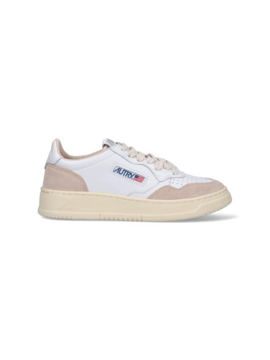 26FW 오트리 핑크 스웨이드 메달리스트 AULW LS33 WHITE