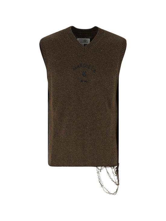 26FW MM6 메종마르지엘라 니트 베스트 SH0FB0026 M13283 727S Green