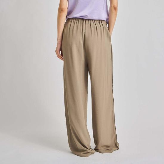  세인트 아트 스트레이트 팬츠 매트 페이지 풀온 팬츠 - SAINT ART