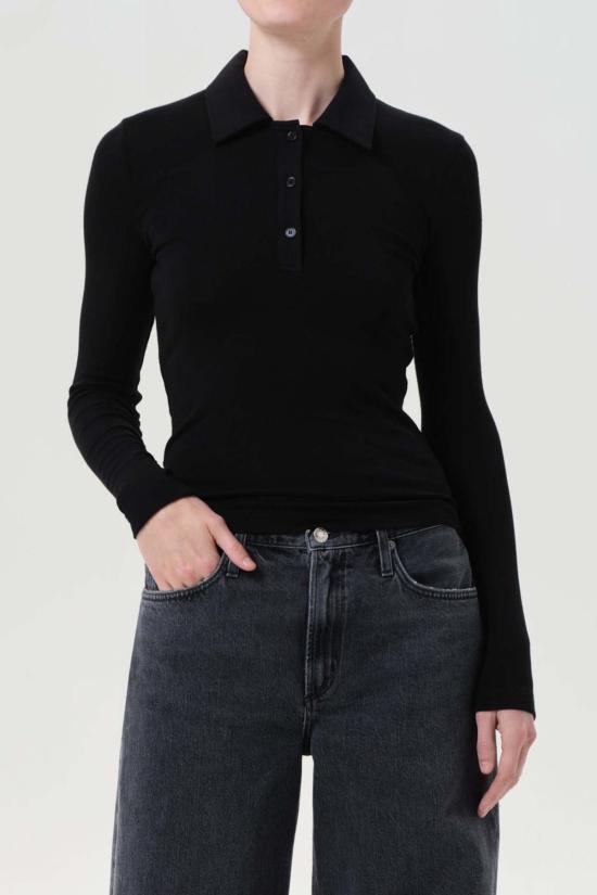  에이골디 긴팔 티셔츠 아골데 아모스 폴로 블랙