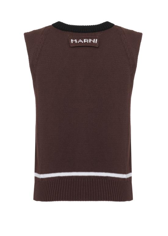 26FW 마르니 민소매 티셔츠 GCMD0668EQ UFC85100M71 Brown - MARNI