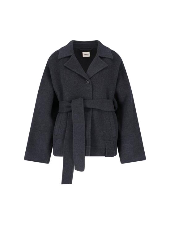 26FW 케이트 엘더 더블 울 벨티드 코트 6239547 W547 205 GREY - KHAITE