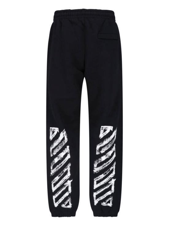 26FW 오프화이트 트레이닝/조거 팬츠 44MCH057F26F003001 BLACK - OFF WHITE