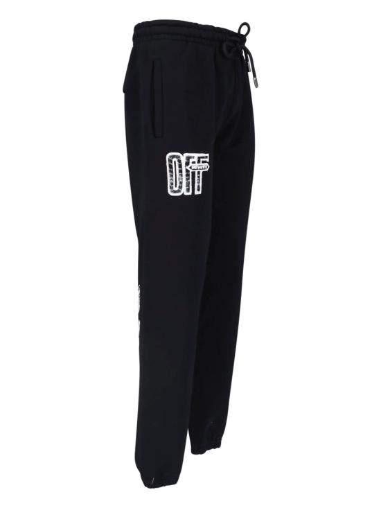 26FW 오프화이트 트레이닝/조거 팬츠 44MCH057F26F003001 BLACK - OFF WHITE