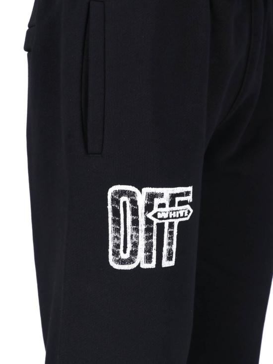 26FW 오프화이트 트레이닝/조거 팬츠 44MCH057F26F003001 BLACK - OFF WHITE