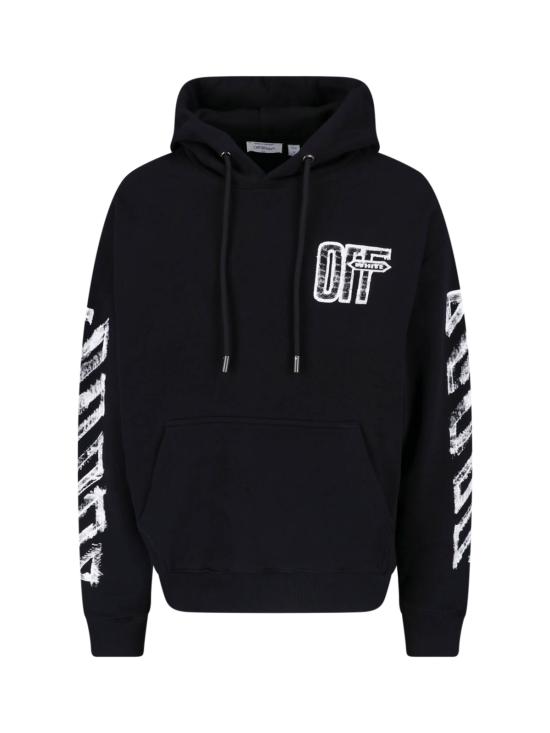 26FW 오프화이트 후드 티셔츠 44MBB085F26F00L001 BLACK