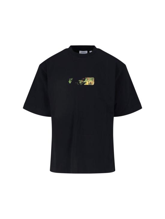26FW 오프화이트 반팔 티셔츠 44MAA120F26J00D001 BLACK