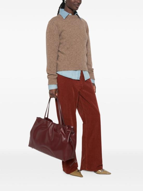 26FW 토리버치 엘라 나투라 엠보스드 토트 백 178767 600 BORDEAUX - TORY BURCH