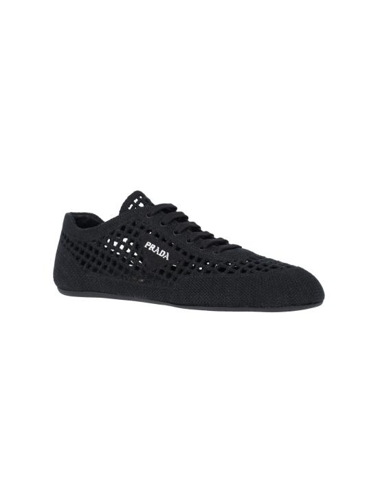 26SS 프라다 컬랩스 크로쉐 레이스드 스니커즈 1E360O 005 2F46 F0002 BLACK - PRADA