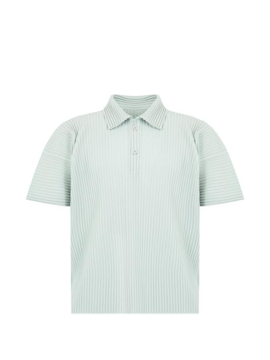 26SS 옴므 플리세 이세이 미야케 폴로 티셔츠 HP66JM061 70 BOBOLI MOSS ASH DOM