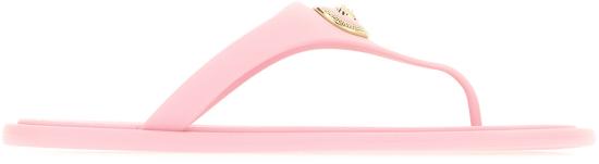 26SS 베르사체 알리아 러버 플랫 샌들 10162481A109831PS1V PINK