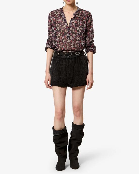  이자벨마랑 블라우스 HT0029FA D3J03EBKRY BLACK RASPBERRY - ISABEL MARANT