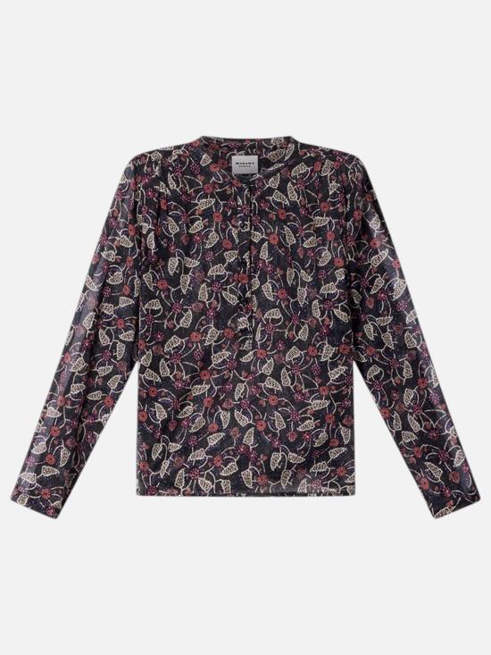  이자벨마랑 블라우스 HT0029FA D3J03EBKRY BLACK RASPBERRY