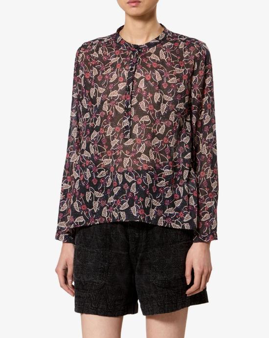  이자벨마랑 블라우스 HT0029FA D3J03EBKRY BLACK RASPBERRY - ISABEL MARANT
