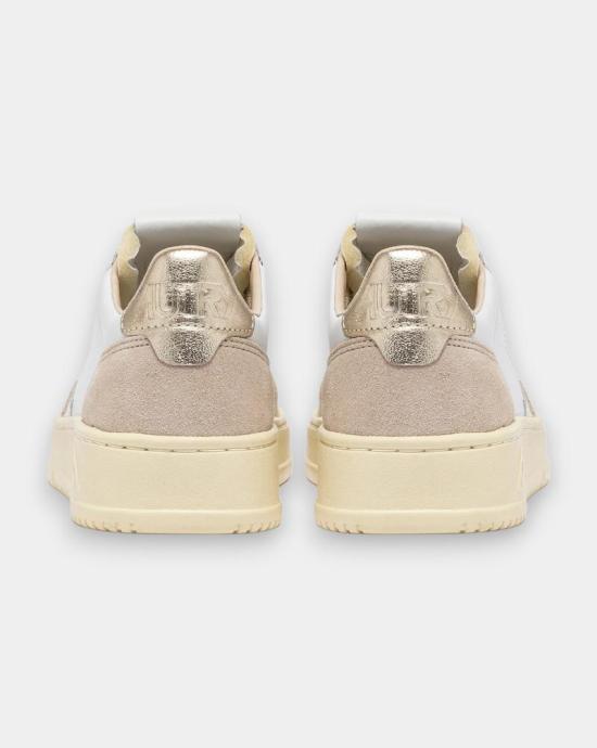 26FW 오트리 메달리스트 로우 레더 스니커즈 AULW LS75 WHT GOLD WHITE GOLD - AUTRY