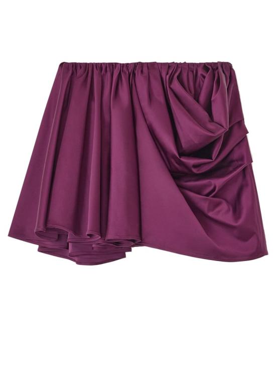 25FW 가니 숏 스커트 W1051 07H Burgundy