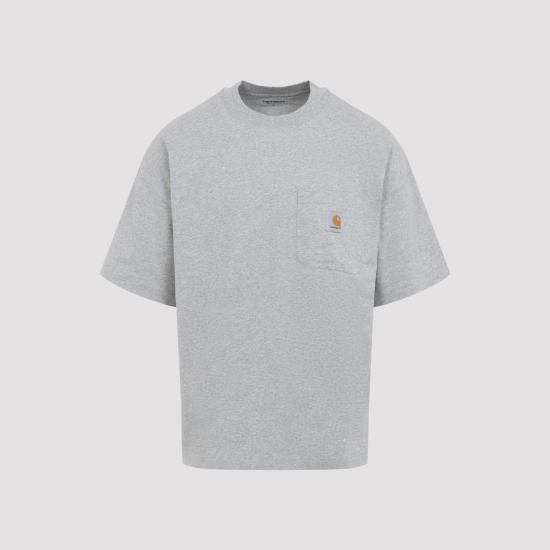 26FW 칼하트 WIP 반팔 티셔츠 I037015V6XX GREY HEATHER - CARHARTT WIP