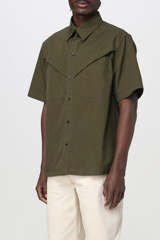  보테가베네타 반팔 셔츠 816765VCS0 Dark green - BOTTEGA VENETA