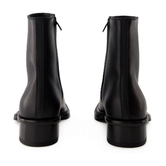  알렉산더 맥퀸 부츠 쿠반 스택 앵클  블랙 - ALEXANDER MCQUEEN