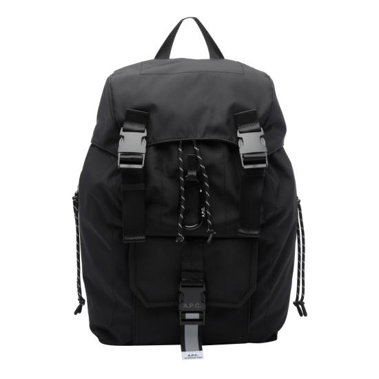 26FW 아페쎄 로고 프린트 버클 플랩 백팩 PAAGE H62631 LZZ Black