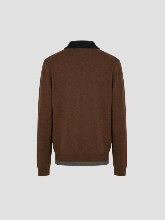 26FW 마르니 폴로 티셔츠 POMG0096Q0UFX331 MXM53 SADELLE BROWN - MARNI