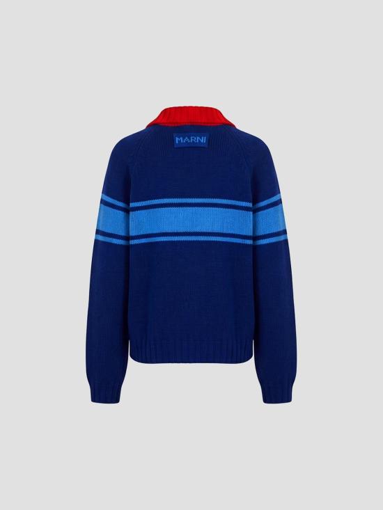 26FW 마르니 집업 니트 CDMG0193Q0UFC851 00B60 OCEAN - MARNI