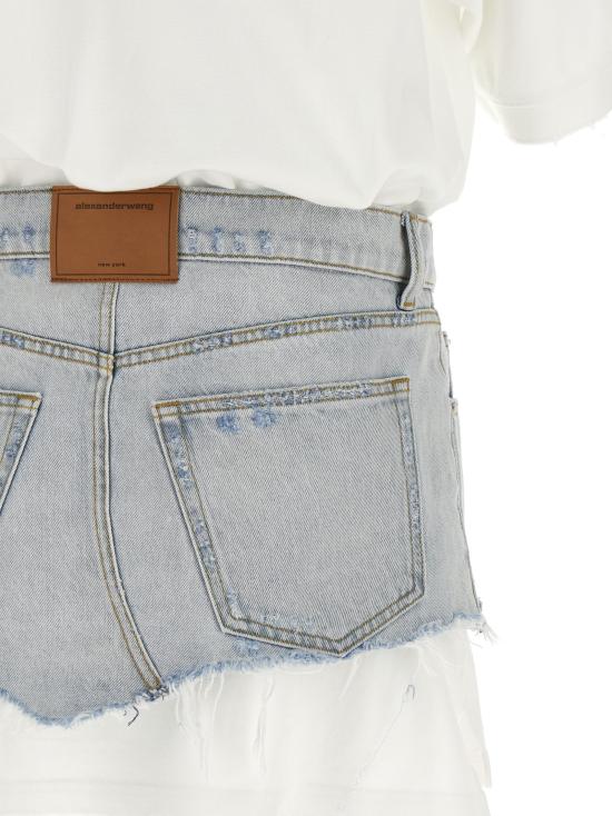 26FW 알렉산더 왕 숏 원피스 데님 스커트 폴로 드레스 멀티컬러 - ALEXANDER WANG