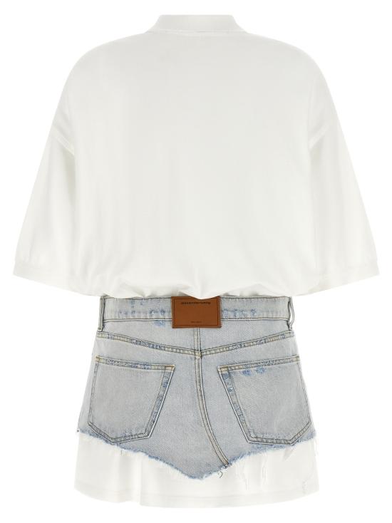 26FW 알렉산더 왕 숏 원피스 데님 스커트 폴로 드레스 멀티컬러 - ALEXANDER WANG