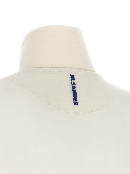 26FW 질샌더 터틀넥 하프집업 스웨터, 스웨터 및 가디건 화이트 - JIL SANDER